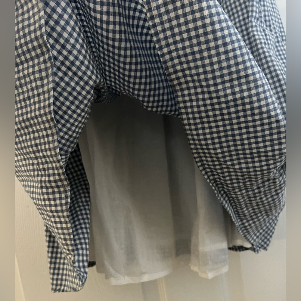 Landry Kate / Storia Kimber Blue Gingham Sleeveless Bow Ties Midi Dress Medium - Picture 8 of 11